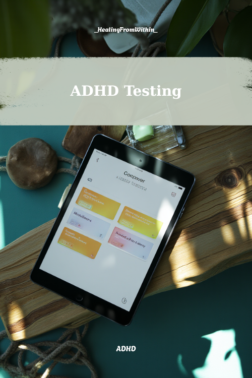 ADHD testing – digital assessment tool displayed